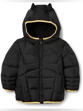 GAP BabyGap Black Marvel Batman Puffer Jacket